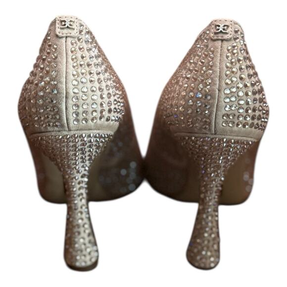 Sam Edelman Women's Antonia Flare-Heel Sparkle Toe Slip‎ Fashion Pumps Size 8.5 - Picture 3 of 9